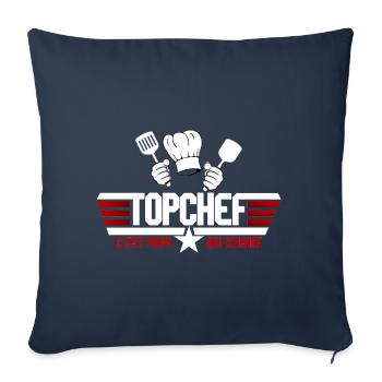 It's Dad who Cooks - Sofa pillowcase 17,3'' x 17,3'' (45 x 45 cm) - navy - Front