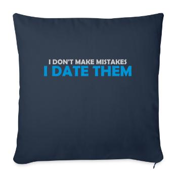 Date Mistakes Zitat Logo - Sofakissenbezug 45 x 45 cm - Navy - Vorne