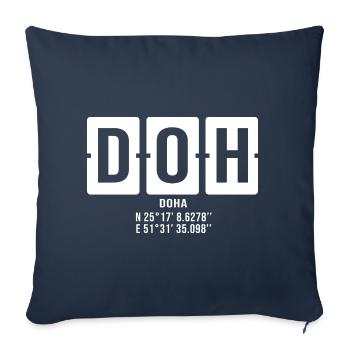 Qatar Doha Doha Qatra - Sofa pillowcase 17,3'' x 17,3'' (45 x 45 cm) - navy - Front