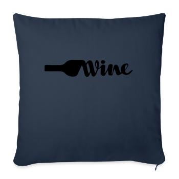 Bier Wein Whiskey Schnaps Alkohol - Sofakissenbezug 45 x 45 cm - Navy - Vorne