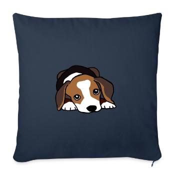 Beagle, Hund, Hunderasse, Comic - Sofakissenbezug 45 x 45 cm - Navy - Vorne