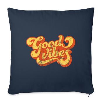 GV - Vintage Style Design - Sofa pillowcase 17,3'' x 17,3'' (45 x 45 cm) - navy - Front