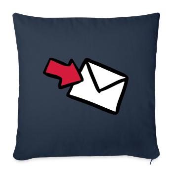 Letter E-Mail mail letter lettre message dispatch - Sofa pillowcase 17,3'' x 17,3'' (45 x 45 cm) - navy - Front