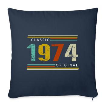 Birthday, Classic of 1974 Original, Retro - Sofa pillowcase 17,3'' x 17,3'' (45 x 45 cm) - navy - Front