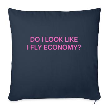 AI-JE L’AIR DE VOLER ECONOMY en gris clair - Housse de coussin décorative 45 x 45 cm - bleu marine - Devant