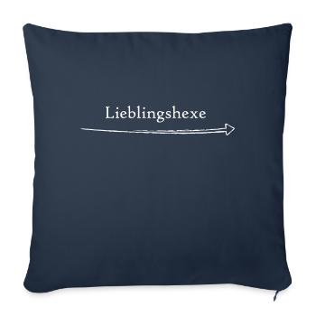 Lieblingshexe - Sofakissenbezug 45 x 45 cm - Navy - Vorne