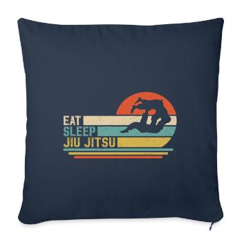 Eat Sleep Jiu Jitsu - Sofa pillowcase 17,3'' x 17,3'' (45 x 45 cm) - navy - Front