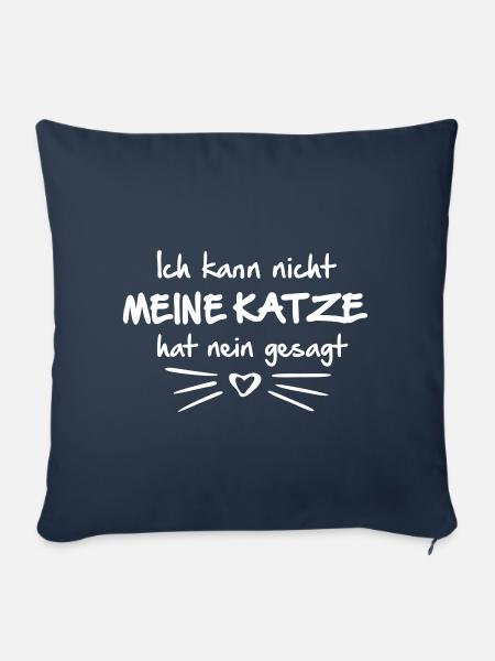 Katze hat nein gesagt - Sofakissenbezug 45 x 45 cm - Navy