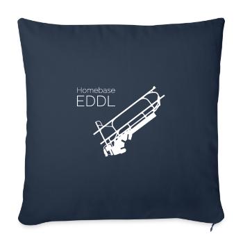 Flughafen Düsseldorf - Sofakissenbezug 45 x 45 cm - Navy - Vorne