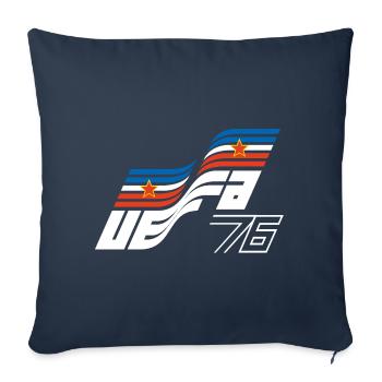 Yougoslavie - Football design 1976 (w) - Housse de coussin décorative 45 x 45 cm - bleu marine - Devant