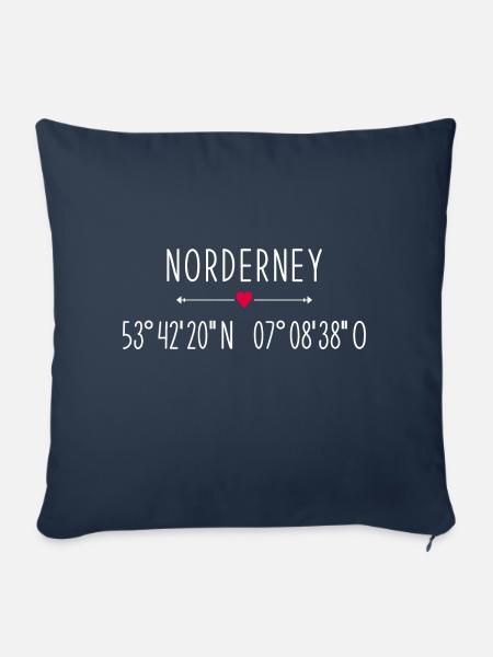 Norderney women black - Sofakissenbezug 45 x 45 cm - Navy