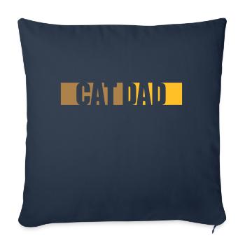 Conception de bar Cat Dad - Housse de coussin décorative 45 x 45 cm - bleu marine - Devant