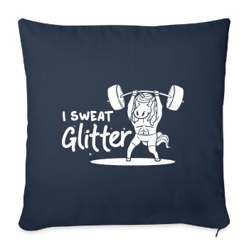 Unicorn Muscle Workout Fitness Training Sport - Sofa pillowcase 17,3'' x 17,3'' (45 x 45 cm) - navy - Front