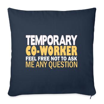 Temporary Co-Worker - Sofa pillowcase 17,3'' x 17,3'' (45 x 45 cm) - navy - Front