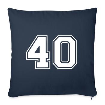 40 - Housse de coussin décorative 45 x 45 cm - bleu marine - Devant
