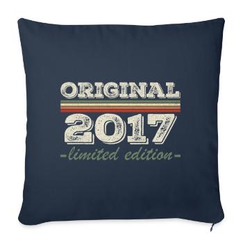 Legend since 2017 Born 2017 Birthday 2017 - Sofa pillowcase 17,3'' x 17,3'' (45 x 45 cm) - navy - Front
