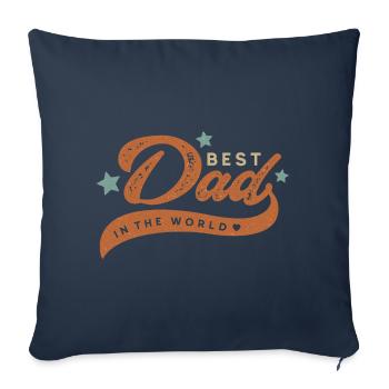 Papa Sprüche und Witze - Mein Vater der Superheld - Sofakissenbezug 45 x 45 cm - Navy - Vorne