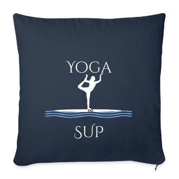 Sup yoga stand up paddle asana gift - Sofa pillowcase 17,3'' x 17,3'' (45 x 45 cm) - navy - Front