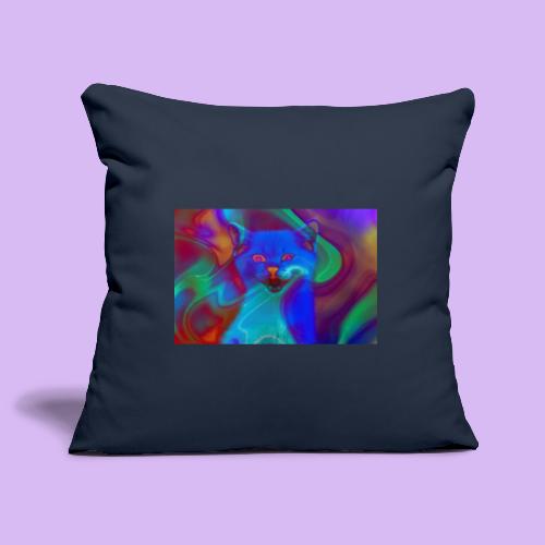 Gattino con effetti neon surreali - Copricuscino per divano, 45 x 45 cm