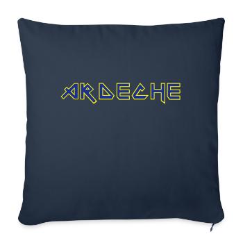 ardèche 3 couleurs - Housse de coussin décorative 45 x 45 cm - bleu marine - Devant