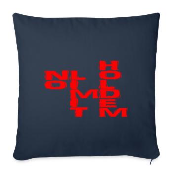 Poker No Limit Hold'em rouge - Housse de coussin décorative 45 x 45 cm - bleu marine - Devant