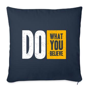 EGO T-Shirt confiant geschenkide - Housse de coussin décorative 45 x 45 cm - bleu marine - Devant
