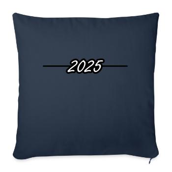 2025 year - Sofa pillowcase 17,3'' x 17,3'' (45 x 45 cm) - navy - Front
