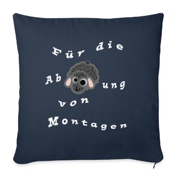 Abschafung von Montagen - hell - Sofakissenbezug 45 x 45 cm - Navy - Vorne