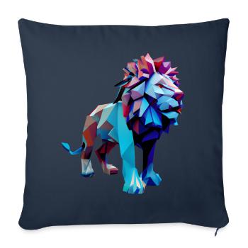 Polygon Lions - Sofa pillowcase 17,3'' x 17,3'' (45 x 45 cm) - navy - Front