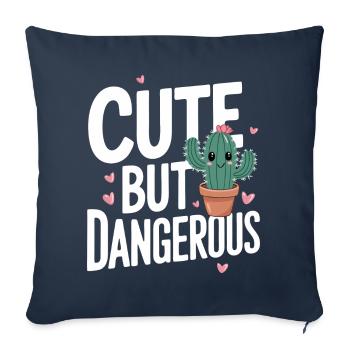 Cactus Cactus Plante du désert - Housse de coussin décorative 45 x 45 cm - bleu marine - Devant