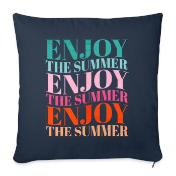 Enjoy the Summer - Sofakissenbezug 45 x 45 cm - Navy - Vorne