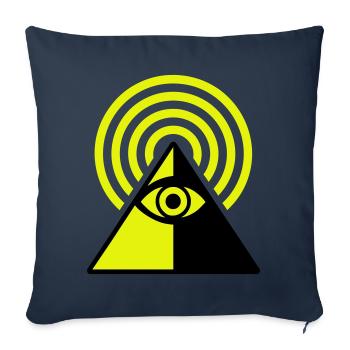 Pyramid Eye - Sofa pillowcase 17,3'' x 17,3'' (45 x 45 cm) - navy - Front
