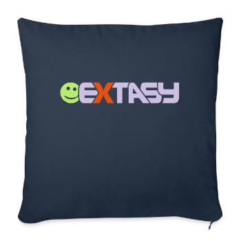 Ecstasy__V003 - Housse de coussin décorative 45 x 45 cm - bleu marine - Devant