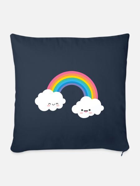 RAINBOW FACE - Sofakissenbezug 45 x 45 cm - Navy