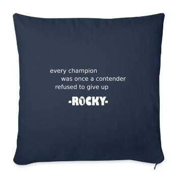 Rocky Quote Movie Quotes Boxing Boxing - Sofa pillowcase 17,3'' x 17,3'' (45 x 45 cm) - navy - Front