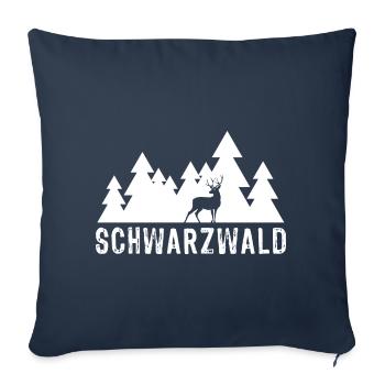 Schwarzwald Hirsch - Sofakissenbezug 45 x 45 cm - Navy - Vorne