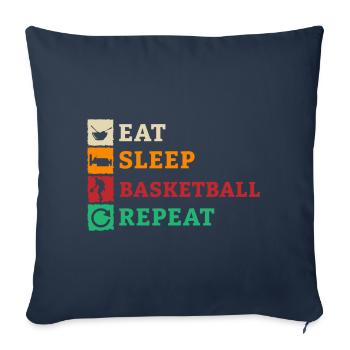 Basketball Basketball Basketball Team - Sofa pillowcase 17,3'' x 17,3'' (45 x 45 cm) - navy - Front