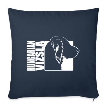 Hungarian Vizsla Wirehaired Profile Dogs Wilsigns - Sofa pillowcase 17,3'' x 17,3'' (45 x 45 cm) - navy - Front
