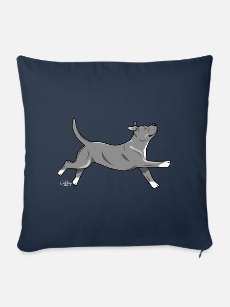 staffi2 - Housse de coussin décorative 45 x 45 cm - bleu marine