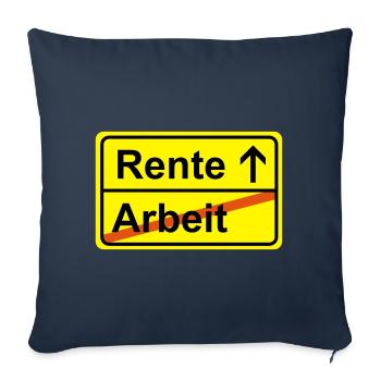 Ortsausgangsschild labor pension - Sofa pillowcase 17,3'' x 17,3'' (45 x 45 cm) - navy - Front