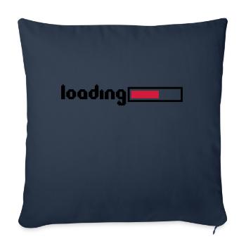 loading 8 bit pixel retro old games computer load - Sofa pillowcase 17,3'' x 17,3'' (45 x 45 cm) - navy - Front