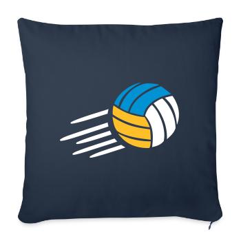 Beach-volley - Housse de coussin décorative 45 x 45 cm - bleu marine - Devant