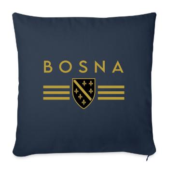 BOSNA - Housse de coussin décorative 45 x 45 cm - bleu marine - Devant