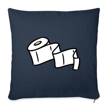 Toilet paper toilet paper toilet - Sofa pillowcase 17,3'' x 17,3'' (45 x 45 cm) - navy - Front