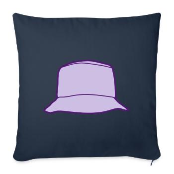 Chapeau de pêche - Housse de coussin décorative 45 x 45 cm - bleu marine - Devant