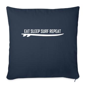 Surf Surfboard Surfer Idée Cadeau - Housse de coussin décorative 45 x 45 cm - bleu marine - Devant
