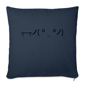 Restez calme ! ✌️ - Housse de coussin décorative 45 x 45 cm - bleu marine - Devant