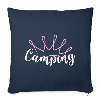 Camping Queen Krone - Sofa pillowcase 17,3'' x 17,3'' (45 x 45 cm) - navy - Front