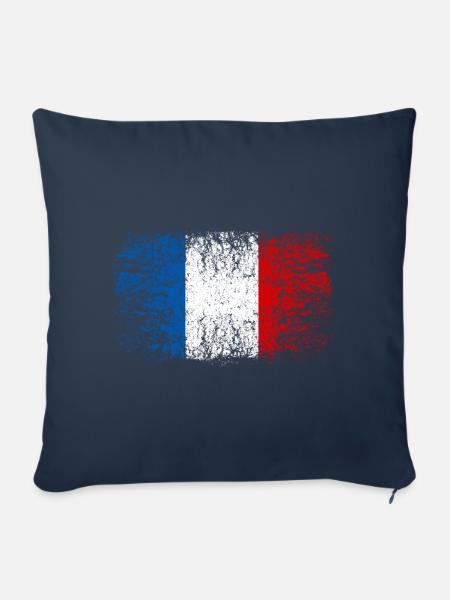 Frankreich 002 AllroundDesigns - Sofakissenbezug 45 x 45 cm - Navy
