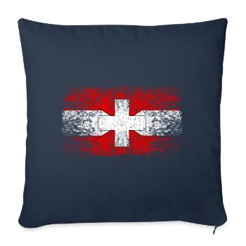 Österreich Schweiz 001 AllroundDesigns - Sofakissenbezug 45 x 45 cm - Navy - Vorne